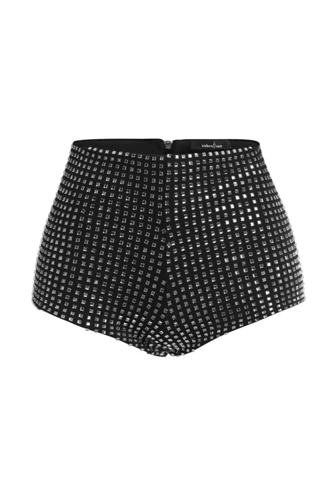 Pantaloni scurți NeroGlint argintii